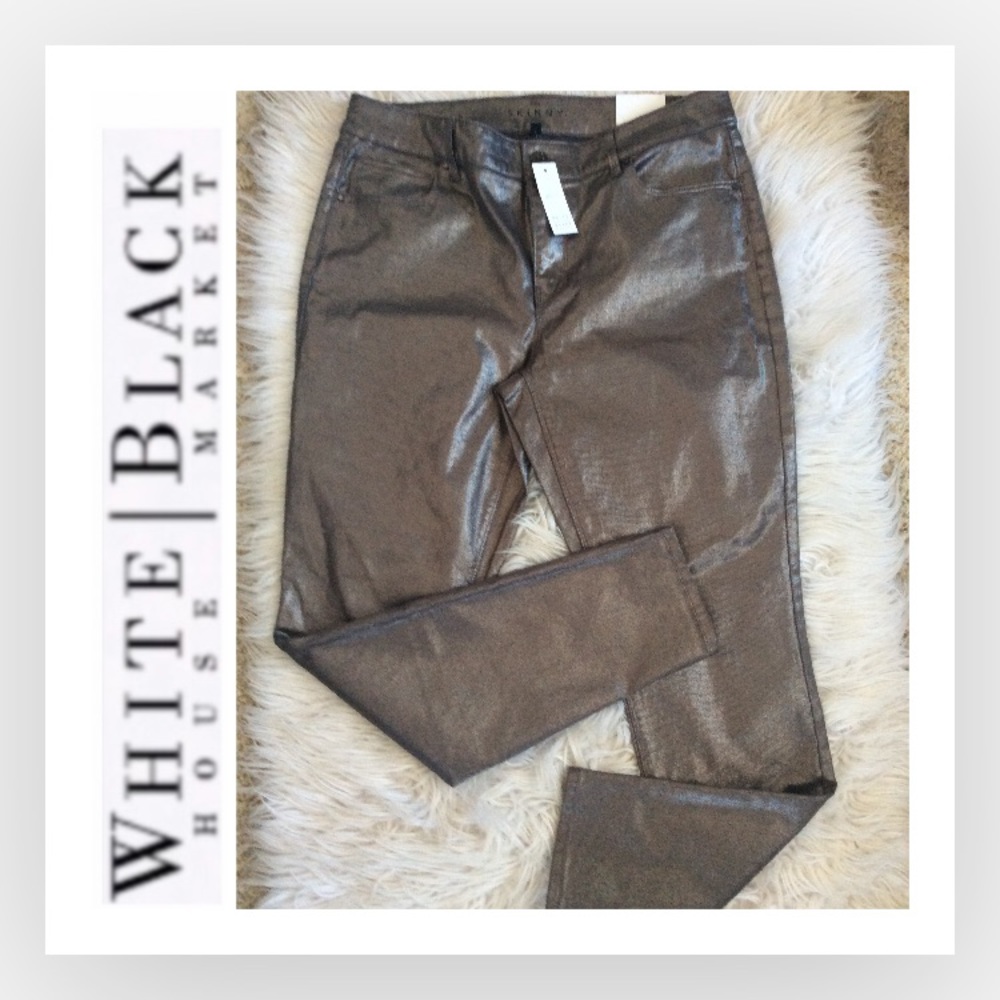 NWOT Metallic Skinny Jeans - Picture 4 of 9